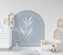 Load image into Gallery viewer, Boho Wall Decal, Bed Arch Sticker, Hedboard Wall Decal, Arch Wall Decal, Arch Floral Wall Art Decal, Wall Sticker, Super King Bed Arch 146LU