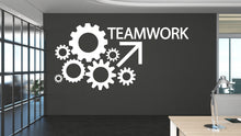 Load image into Gallery viewer, Teamwork Wall Decor Office Wall Decal Gear Idea Teamwork Business Inspire Office Decoration Motivation Stickers Mural Unique Gift 147LU