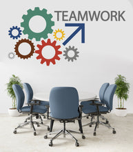 Load image into Gallery viewer, Teamwork Wall Decor Office Wall Decal Gear Idea Teamwork Business Inspire Office Decoration Motivation Stickers Mural Unique Gift 148LU
