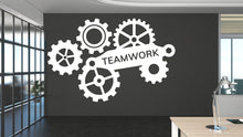 Load image into Gallery viewer, Teamwork Wall Decor Office Wall Decal Gear Idea Teamwork Business Inspire Office Decoration Motivation Stickers Mural Unique Gift 150LU