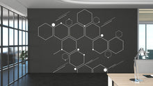 Load image into Gallery viewer, Honeycomb Wall Decals, Hexagon Decals, Geometric Wall Art, Wall Decor, Honeycomb, Modern Wall Art, Gift for Home, Technology decals 151LU