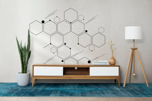 Load image into Gallery viewer, Honeycomb Wall Decals, Hexagon Decals, Geometric Wall Art, Wall Decor, Honeycomb, Modern Wall Art, Gift for Home, Technology decals 151LU