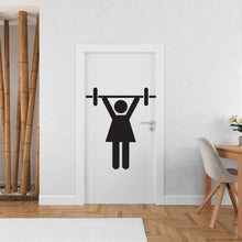 Load image into Gallery viewer, Bathroom Woman Sign Decal, Bathroom Door Decal, Bathroom Door Sign, Bathroom Wall Decal, Vinyl Bathroom Door Sticker, Bathroom Signst 091RS