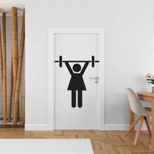 Load image into Gallery viewer, Bathroom Woman Sign Decal, Bathroom Door Decal, Bathroom Door Sign, Bathroom Wall Decal, Vinyl Bathroom Door Sticker, Bathroom Signst 091RS