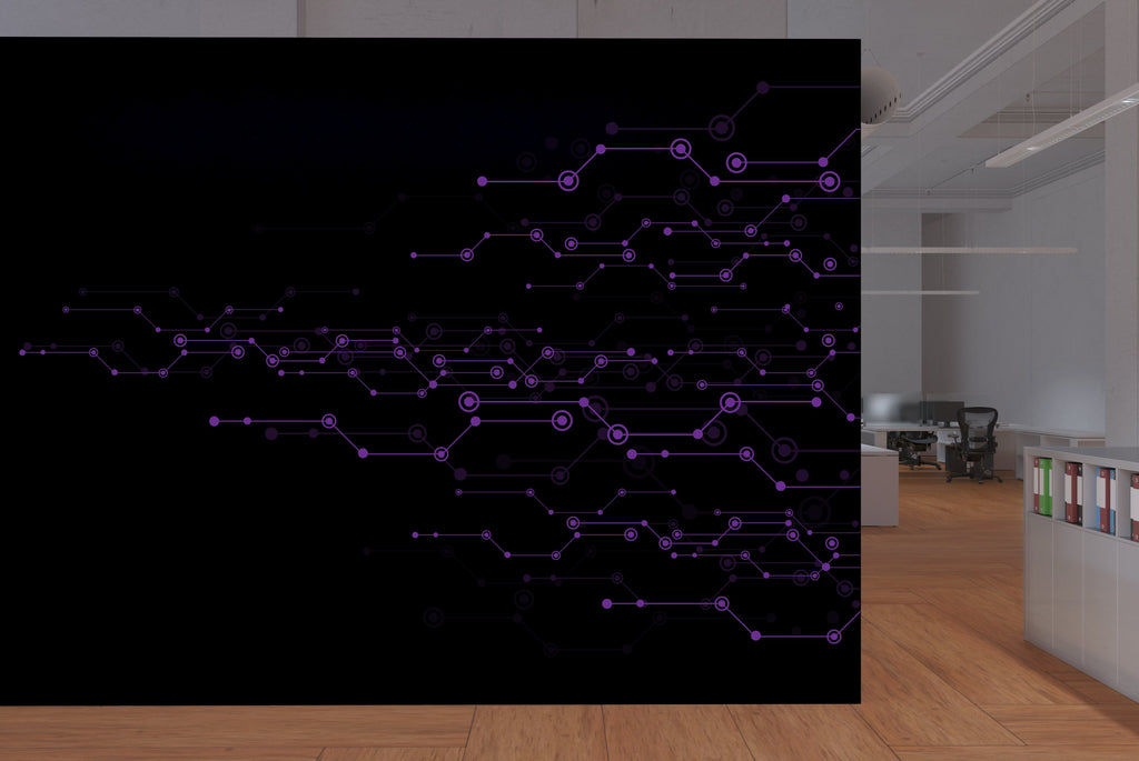 Circuit Board Wall Decal, Technology Vinyl Wall Art Decals, Company Name Decal, Office Decor, Business Wall Decal, Wall Art Office 155LU