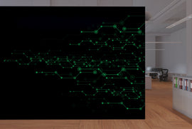 Circuit Board Wall Decal, Technology Vinyl Wall Art Decals, Company Name Decal, Office Decor, Business Wall Decal, Wall Art Office 155LU