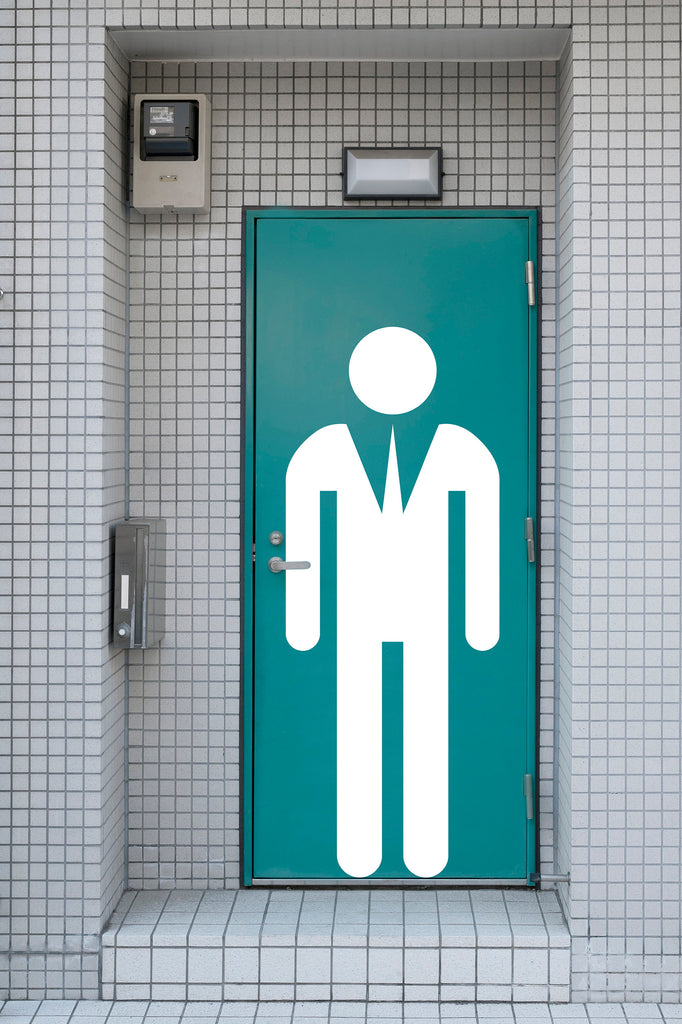 Bathroom Sign Decal, Office Bathroom Door Decal, Bathroom Door Sign, Man Woman Signs Vinyl Bathroom Door Stickers, Bathroom Signs WC 187LU