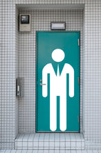 Load image into Gallery viewer, Bathroom Sign Decal, Office Bathroom Door Decal, Bathroom Door Sign, Man Woman Signs Vinyl Bathroom Door Stickers, Bathroom Signs WC 187LU