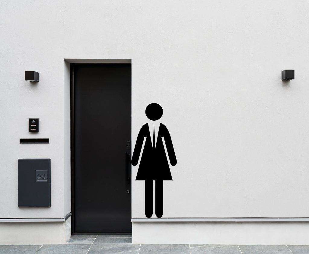 Bathroom Sign Decal, Office Bathroom Door Decal, Bathroom Door Sign, Man Woman Signs Vinyl Bathroom Door Stickers, Bathroom Signs WC 187LU