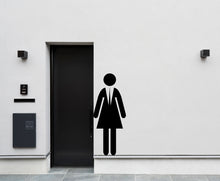 Load image into Gallery viewer, Bathroom Sign Decal, Office Bathroom Door Decal, Bathroom Door Sign, Man Woman Signs Vinyl Bathroom Door Stickers, Bathroom Signs WC 187LU
