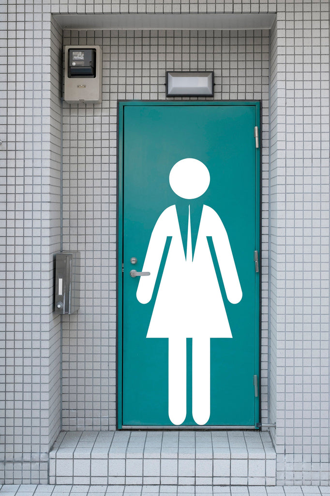 Bathroom Sign Decal, Office Bathroom Door Decal, Bathroom Door Sign, Man Woman Signs Vinyl Bathroom Door Stickers, Bathroom Signs WC 187LU