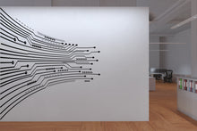 Load image into Gallery viewer, Circuit Board Wall Decal, Technology Vinyl Wall Art Decals, Company Name Decal, Office Decor, Business Wall Decal, Wall Art Office 097RS