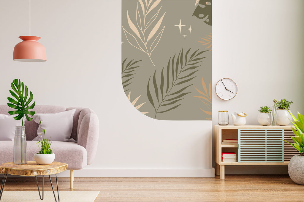 Arch Wall Decal for Living Room TV Background, Wall Sticker Tv Wall decor, Boho Wall Decal, Arch Sticker, Bedroom, Hedboard Wall Decal 159LU