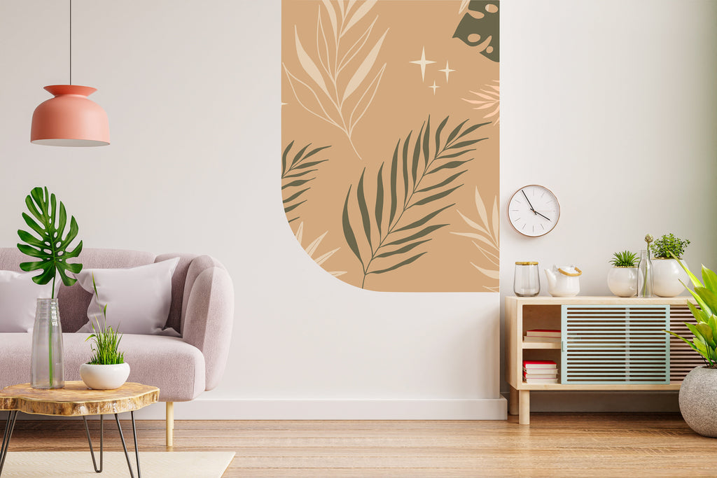 Arch Wall Decal for Living Room TV Background, Wall Sticker Tv Wall decor, Boho Wall Decal, Arch Sticker, Bedroom, Hedboard Wall Decal 159LU