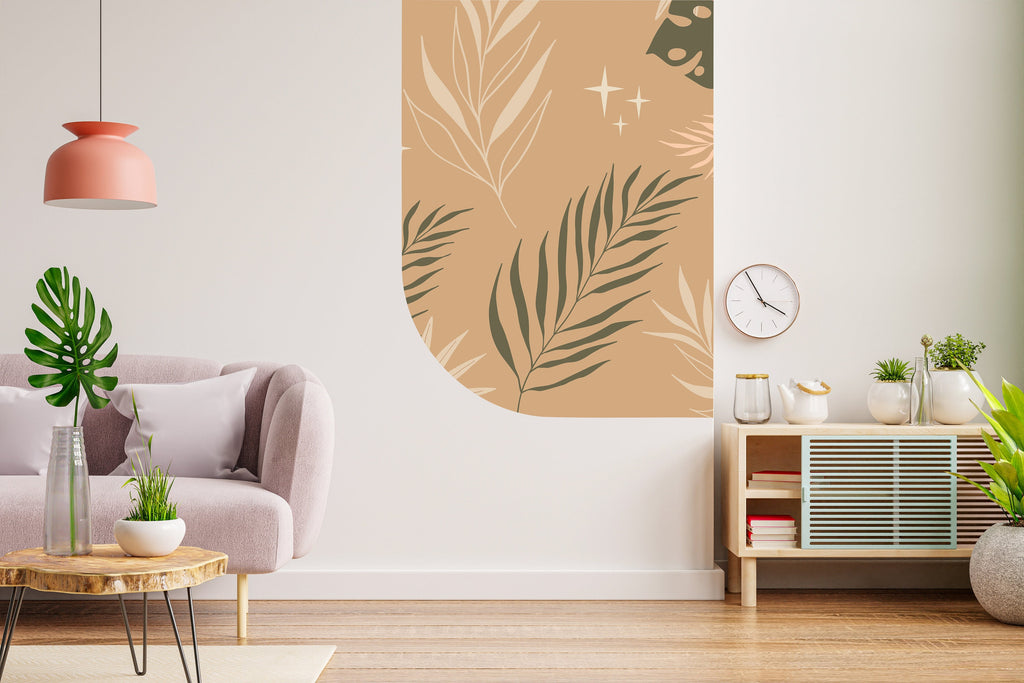 Arch Wall Decal for Living Room TV Background, Wall Sticker Tv Wall decor, Boho Wall Decal, Arch Sticker, Bedroom, Hedboard Wall Decal 159LU