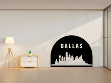 Load image into Gallery viewer, Dallas City Skyline Arch Wall Decal Vinyl Sticker City Dallas Wall Decal Vinyl Sticker Home Decor Headboard Decal Living Room Office 149LU