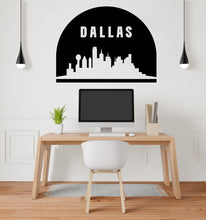 Load image into Gallery viewer, Dallas City Skyline Arch Wall Decal Vinyl Sticker City Dallas Wall Decal Vinyl Sticker Home Decor Headboard Decal Living Room Office 149LU