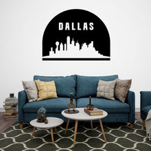 Load image into Gallery viewer, Dallas City Skyline Arch Wall Decal Vinyl Sticker City Dallas Wall Decal Vinyl Sticker Home Decor Headboard Decal Living Room Office 149LU