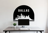 Dallas City Skyline Arch Wall Decal Vinyl Sticker City Dallas Wall Decal Vinyl Sticker Home Decor Headboard Decal Living Room Office 149LU
