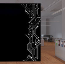 Load image into Gallery viewer, Circuit Board Wall Decal, Technology Vinyl Wall Art Decals, Computer Circuit Decor, Binary Code Software Science Wall Sticker Office 160LU