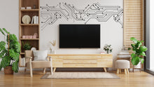Load image into Gallery viewer, Circuit Board Wall Decal, Technology Vinyl Wall Art Decals, Computer Circuit Decor, Binary Code Software Science Wall Sticker Office 160LU