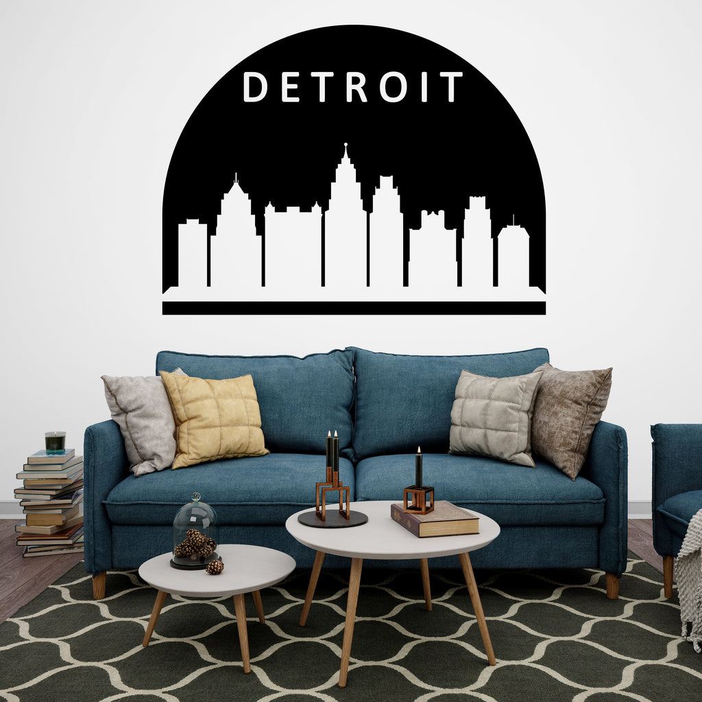 Dallas City Skyline Arch Wall Decal Vinyl Sticker City Dallas Wall Decal Vinyl Sticker Home Decor Headboard Decal Living Room Office 163LU