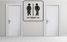Load image into Gallery viewer, Bathroom Sign Decal, Business Bathroom Door Decal, Toilett Restroom Sign, Man Woman Signs Vinyl Bathroom Stickers, Bathroom Signs WC 189LU