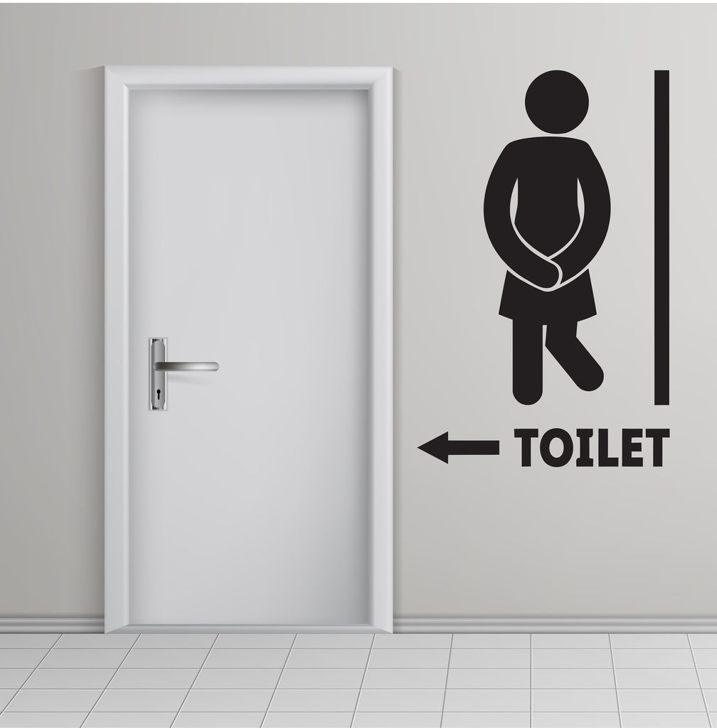 Bathroom Sign Decal, Office Bathroom Door Decal, Bathroom Door Sign, Man Woman Signs Vinyl Bathroom Door Stickers, Bathroom Signs WC 190LU