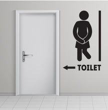 Load image into Gallery viewer, Bathroom Sign Decal, Office Bathroom Door Decal, Bathroom Door Sign, Man Woman Signs Vinyl Bathroom Door Stickers, Bathroom Signs WC 190LU