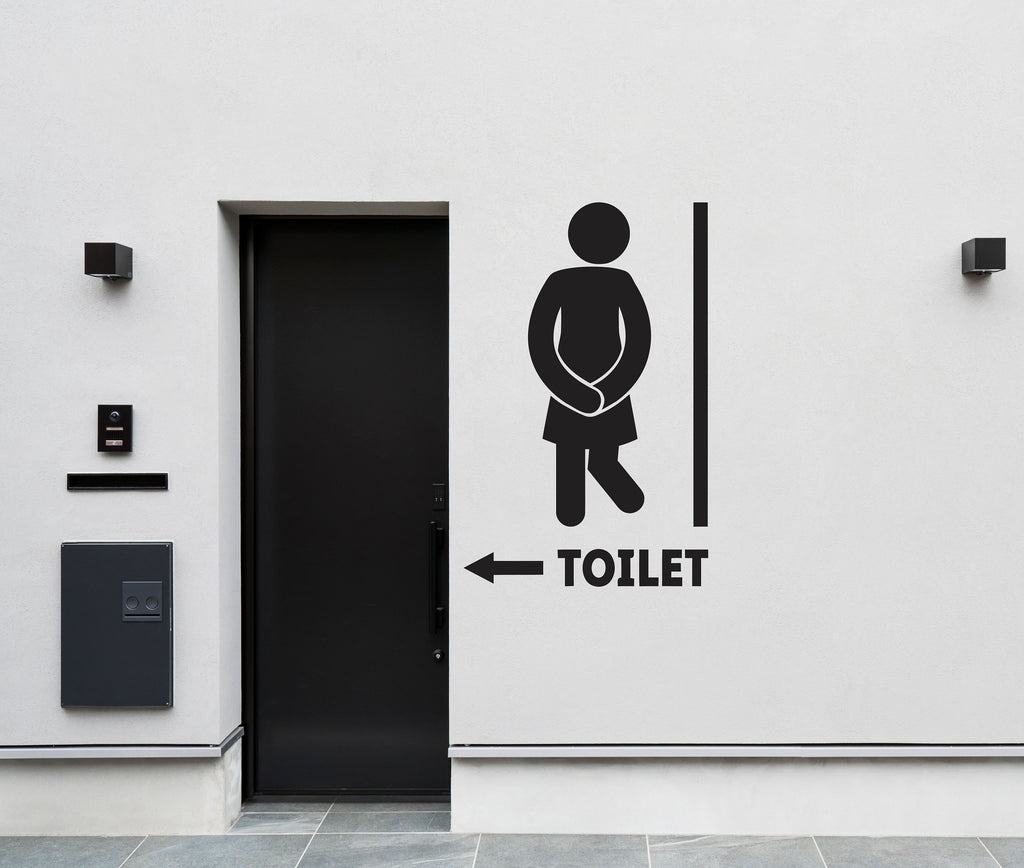 Bathroom Sign Decal, Office Bathroom Door Decal, Bathroom Door Sign, Man Woman Signs Vinyl Bathroom Door Stickers, Bathroom Signs WC 190LU
