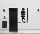 Bathroom Sign Decal, Office Bathroom Door Decal, Bathroom Door Sign, Man Woman Signs Vinyl Bathroom Door Stickers, Bathroom Signs WC 190LU