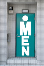 Load image into Gallery viewer, Bathroom Sign Decal, Bar Restaurant Toilett Door Decal, Bathroom Door Sign, Man Woman Modern Signs Vinyl Bathroom Door Stickers, WC 194LU