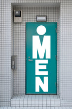 Load image into Gallery viewer, Bathroom Sign Decal, Bar Restaurant Toilett Door Decal, Bathroom Door Sign, Man Woman Modern Signs Vinyl Bathroom Door Stickers, WC 194LU