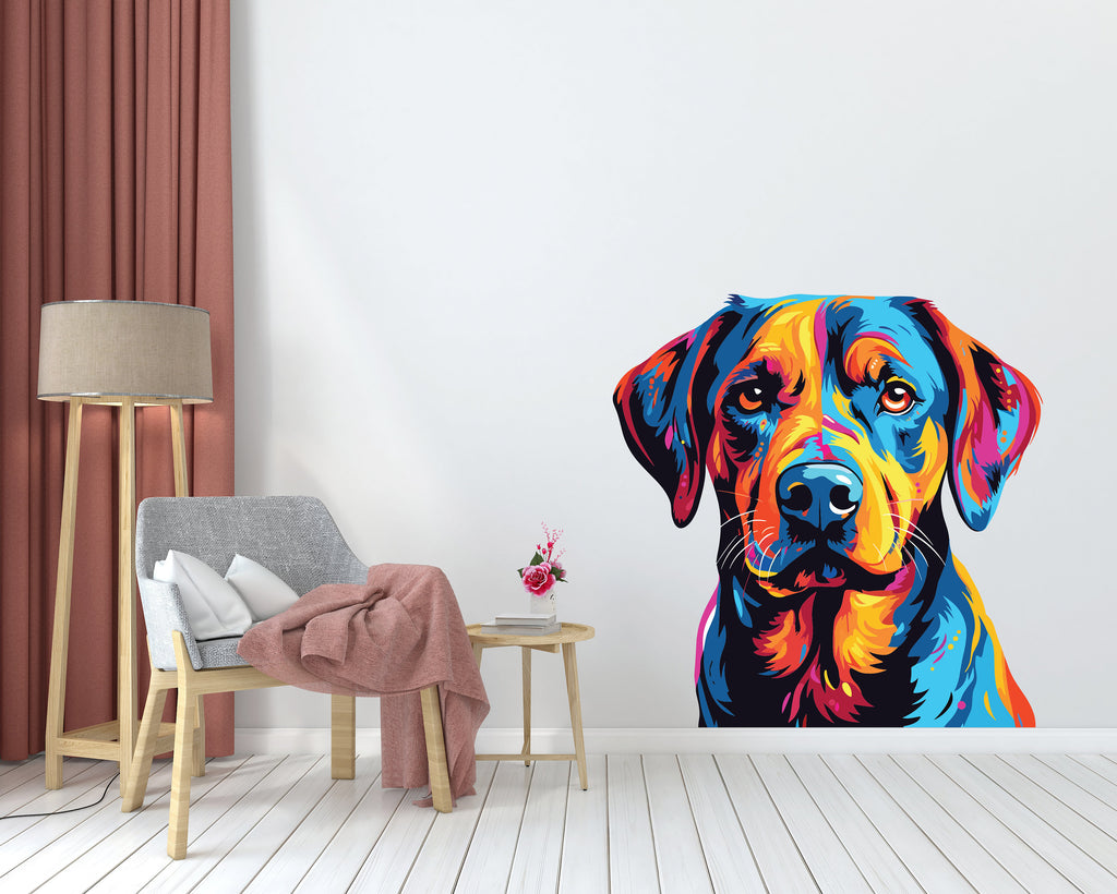 Labrador Retriever Dog wall decal Dog decor Dog wall art Decal Dog Lover Animals anime decal Dog Bathroom Wall Decals Stickers Vinyl 120RS