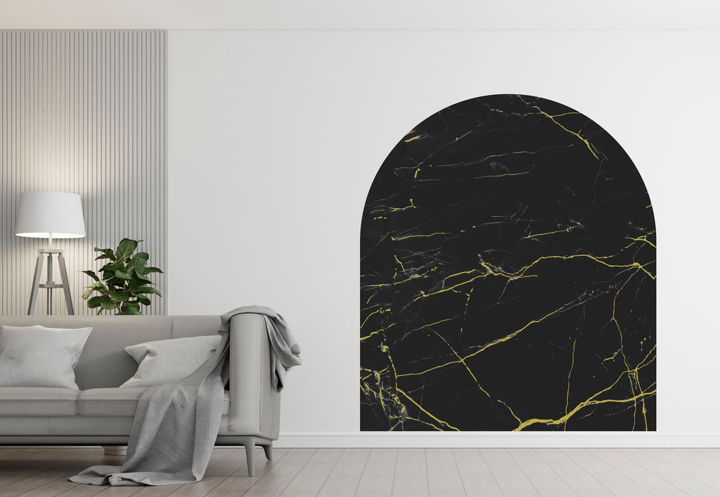Boho Texture Marble Wall Decal, Bed Arch Sticker, Hedboard Wall Decal, Arch Wall Decal, Arch Wall Decal Sticker, Super King Bed Arch 166LU