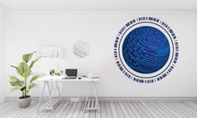 Load image into Gallery viewer, Circuit Board Wall Decal, Globe Technology Vinyl Wall Art, Computer Circuit Decor, Binary Code Software Science Wall Sticker Office 169LU