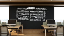 Load image into Gallery viewer, Audit Wall Decor Office Wall Decal Accounting Financial Teamwork Business Worker Inspire Office Decor Motivation Stickers Unique Gift 195LU