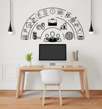 Load image into Gallery viewer, Finance Business Wall Decor Office Wall Decal Teamwork Growth Business Managament Worker Inspire Office Decor Stickers Unique Gift 196LU