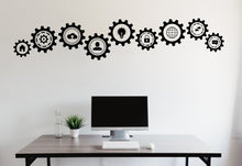 Load image into Gallery viewer, Technology Vinyl Wall Art Decal, Circuit Board Wall Decal, Office Wall Decor, Business Software Wall Sticker, Computer It Decor Office 171LU