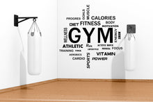 Load image into Gallery viewer, Gym Wall Decal, Inspirational Words, Workout Vinyl, Gym Decal, Fitness Collage, Gym Wall Art Gym Decor Gym Wall Decor Motivational Art 197LU