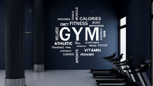 Load image into Gallery viewer, Gym Wall Decal, Inspirational Words, Workout Vinyl, Gym Decal, Fitness Collage, Gym Wall Art Gym Decor Gym Wall Decor Motivational Art 197LU
