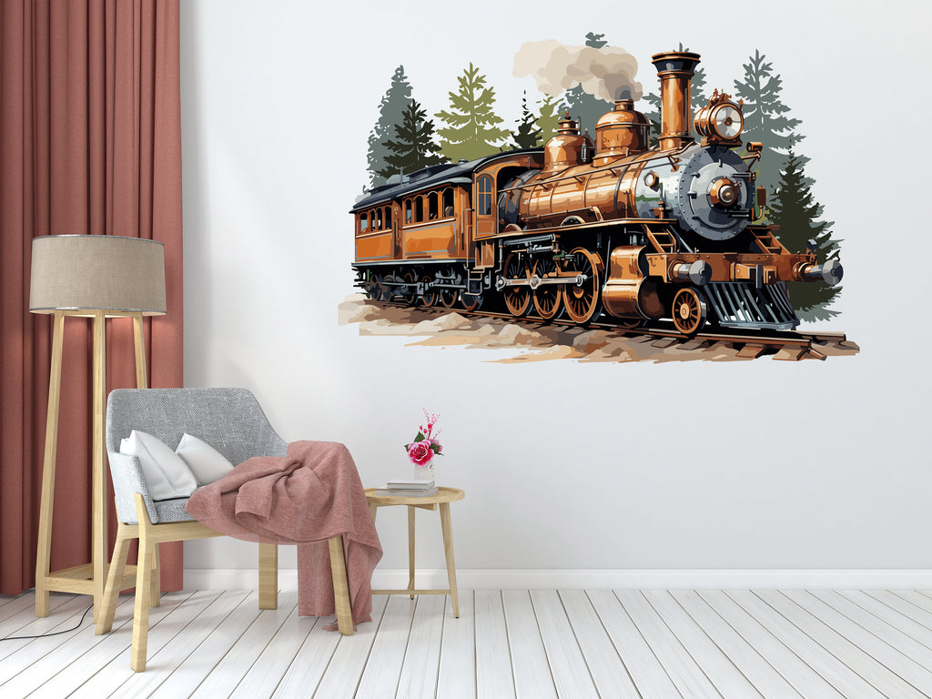Train Wall Decal Train Wall Sticker Train Art Train Wall Vinyl Wall Decal Train Room Gifts Vinyl Wall Art Stickers 121RS