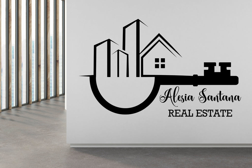Real Estate Wall Decor Office Wall Decal Relator Business Worker Real Estate Office Decoration Motivation Stickers Mural Unique Gift 107RS