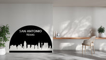Load image into Gallery viewer, San Antonio City Skyline Arch Wall Decal Sticker San Antonio Texas Decal Vinyl Sticker Home Decor Headboard Decal Living Room Office 177LU