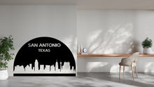 Load image into Gallery viewer, San Antonio City Skyline Arch Wall Decal Sticker San Antonio Texas Decal Vinyl Sticker Home Decor Headboard Decal Living Room Office 177LU