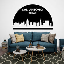 Load image into Gallery viewer, San Antonio City Skyline Arch Wall Decal Sticker San Antonio Texas Decal Vinyl Sticker Home Decor Headboard Decal Living Room Office 177LU