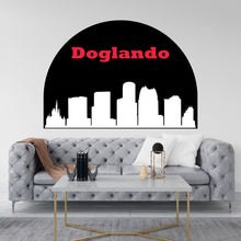 Load image into Gallery viewer, Doglando City Skyline Arch Wall Decal Sticker City Doglando Wall Decal Vinyl Sticker Home Decor Headboard Decal Living Room Office 111RS