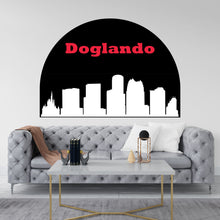 Load image into Gallery viewer, Doglando City Skyline Arch Wall Decal Sticker City Doglando Wall Decal Vinyl Sticker Home Decor Headboard Decal Living Room Office 111RS