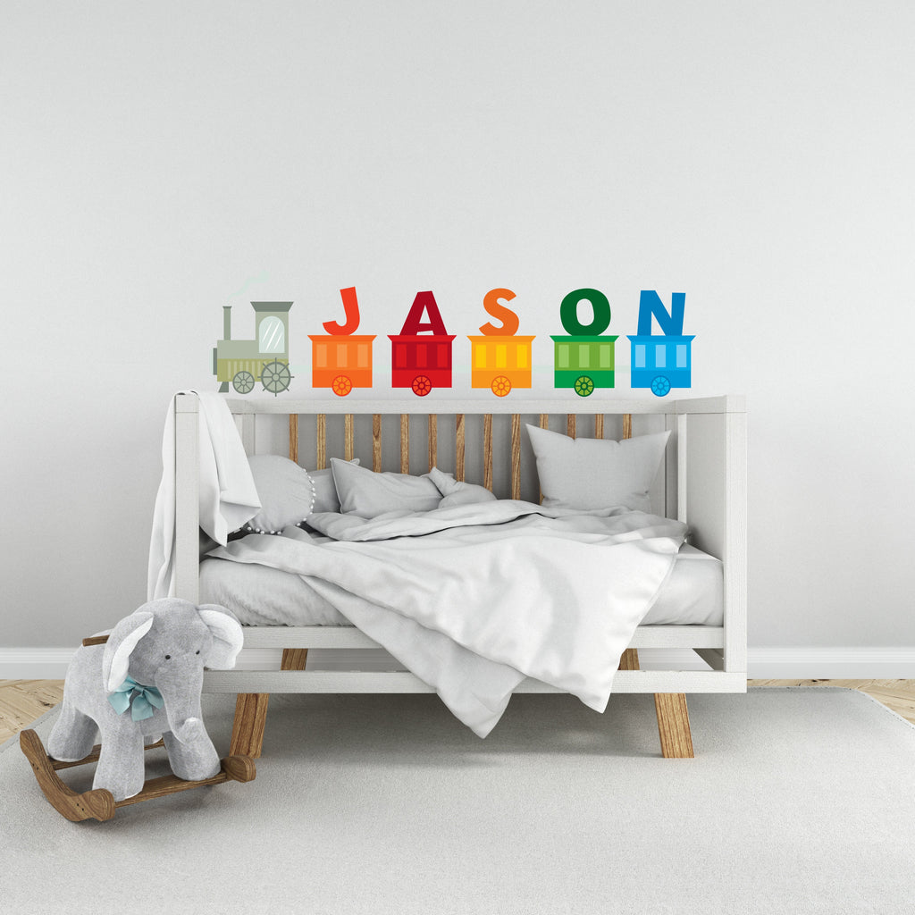 Train Wall decal | Nursery Train Decal | Personalized Wall Decor | Children Room Decor | Boys Train Room Decor | Playroom Train Decal 113RS