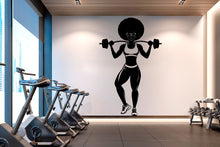Load image into Gallery viewer, Gym Wall Decal Fitness Wall Art Custom Name Decor Crossfit Wall Decal Crossfit Gifts Home Gym Wall Sticker Motivational Wall Decal 122RS
